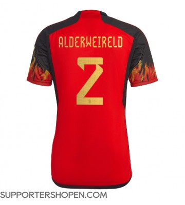 Belgien Toby Alderweireld #2 Hemma Matchtröja VM 2022 Kortärmad